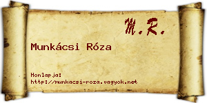 Munkácsi Róza névjegykártya