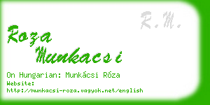 roza munkacsi business card